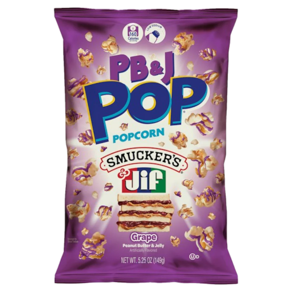 PB & J Popcorn Smucker's JIF Grape Peanut Butter & Jelly - 149g