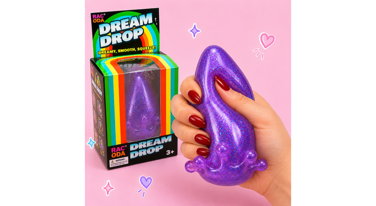 Racoda Dream Drop Glitter Squishy Stress Toy - Assorted