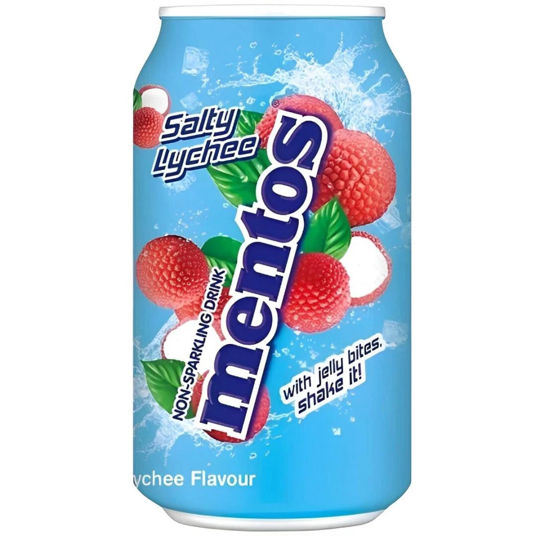 Mentos Salty Lychee Non-Sparkling Drink with Jelly Bites - 340ml