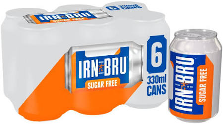 Irn Bru Zero Sugar Sparkling Soft Drink Can