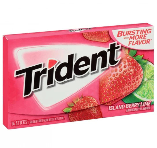 Trident Island Berry Lime 14 Sticks Gum