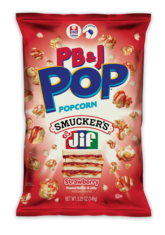 PB & J Popcorn Smucker's JIF Strawberry Peanut Butter & Jelly - 149g
