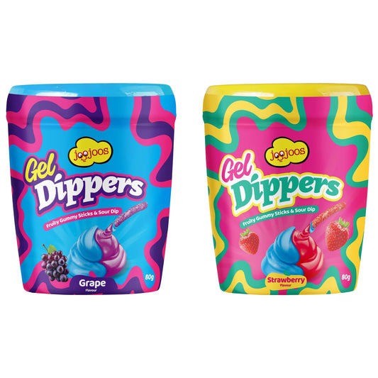 Joojoos Gel Dippers Fruity Gummy Sticks & Sour Dip - 80g - Assorted