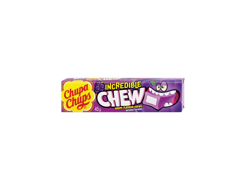 Chupa Chups Incredible Chew Grape Flavoured Chews 45g