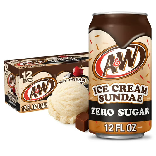 A&W Ice Cream Sundae Zero Sugar - 355ml