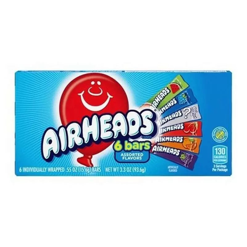 Airheads 6 Bars - Assorted Flavors 93.6g