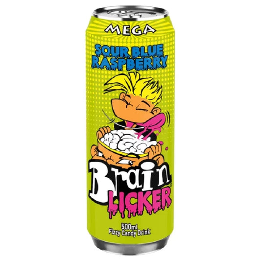 Brain Licker Sour Blue Raspberry Fizzy Drink 500mL