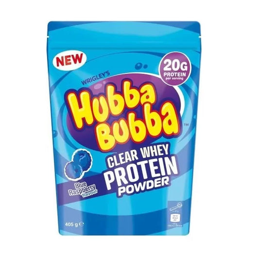 Hubba Bubba Blue Raspberry Clear Whey Protein Powder 405g