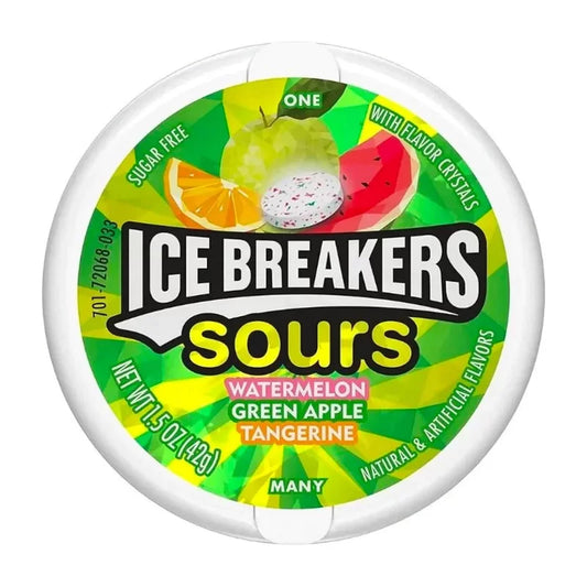 Ice Breakers Sours Watermelon Green apple Tangerine 42g