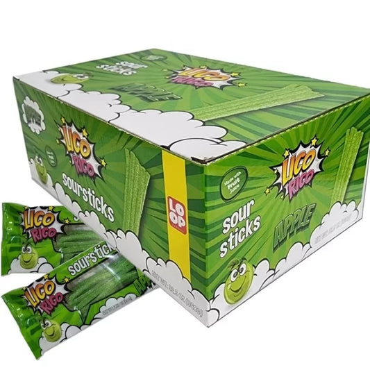 Lico Rico Sour Sticks - Apple 80g