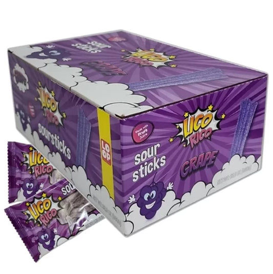 Lico Rico Sour Sticks - Grape 80g