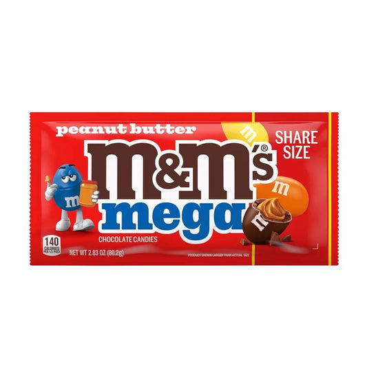 M&Ms Mega Peanut Butter Share Size 80.2g