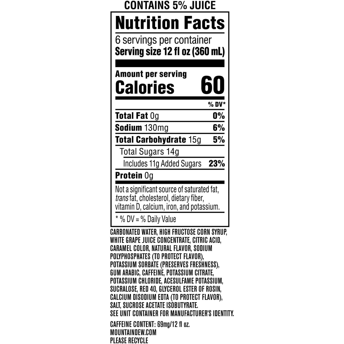 Mountain Dew Kickstart Black Cherry 473ml