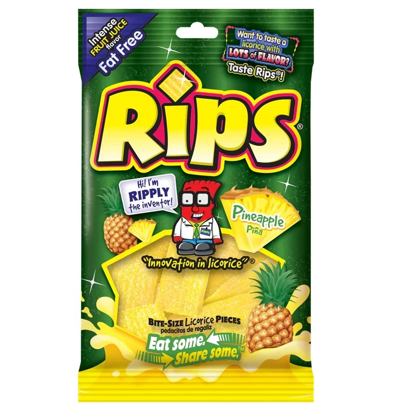 Rips Pineapple Licorice Bites 113g