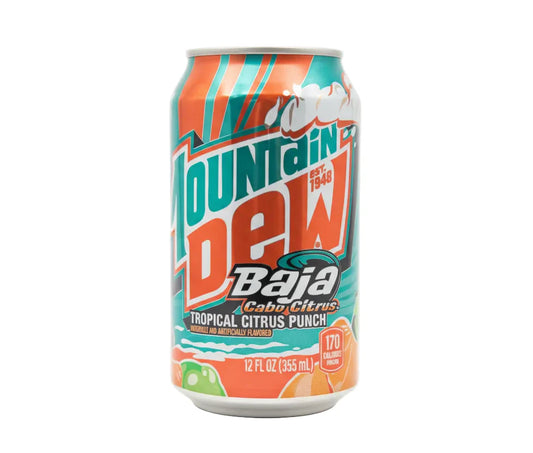 Mountain Dew Baja Blast Cabo Citrus Soda Can 355ml