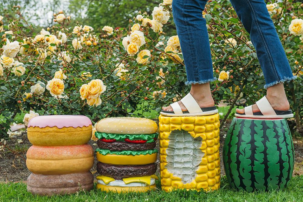 Giant Hamburger Stool