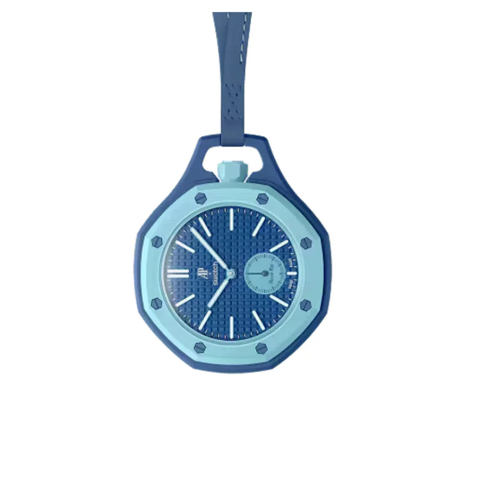 SWATCH X AUDEMARS PIGUET BIOCERAMIC ROYAL POP POCKET WATCH SAVONNETTE LAN BA