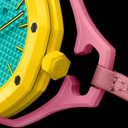 SWATCH X AUDEMARS PIGUET BIOCERAMIC ROYAL POP POCKET WATCH SAVONNETTE OTG PINK