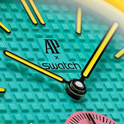 SWATCH X AUDEMARS PIGUET BIOCERAMIC ROYAL POP POCKET WATCH SAVONNETTE OTG PINK