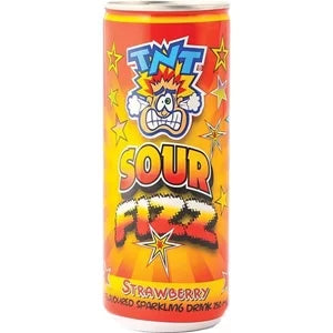 TNT Sour Fizz Drink Strawberry 250ml