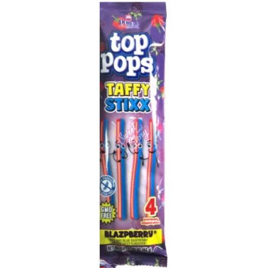 Top Pops Taffy Stixx Blazpberry 44g