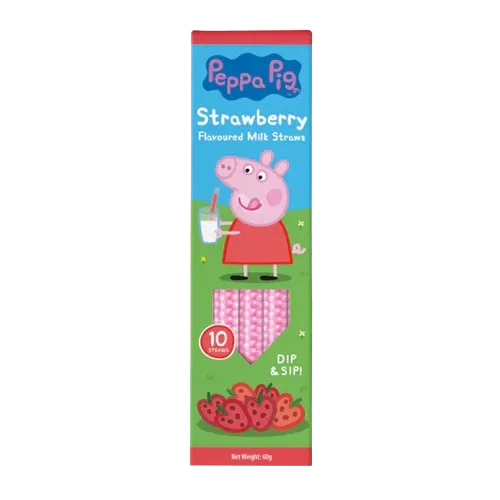 Peppa Pig Strawberry Flavoured Straws 60G