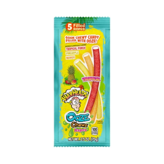 Warheads Ooze Chews Tropical Ropes 75g