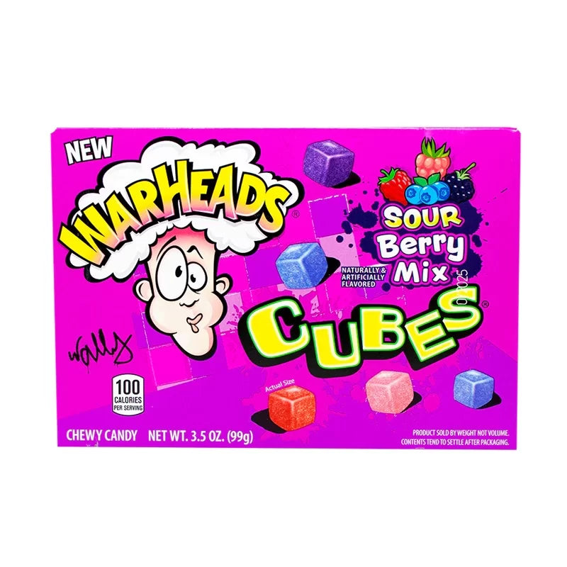 Warheads Sour Berry Mix Cubes Theatre Box 99g