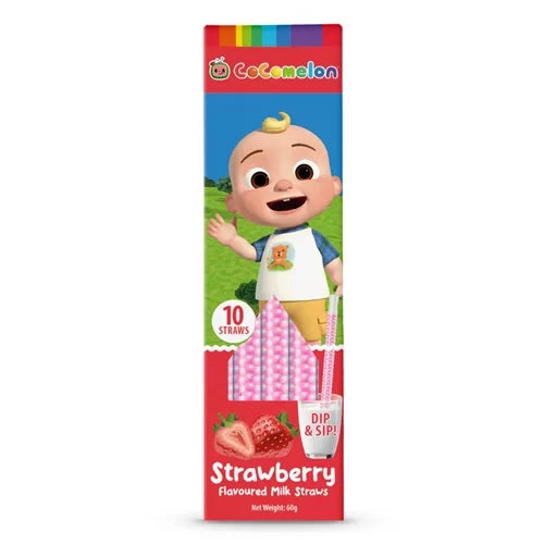 CoComelon Strawberry Flavoured Straws 60g