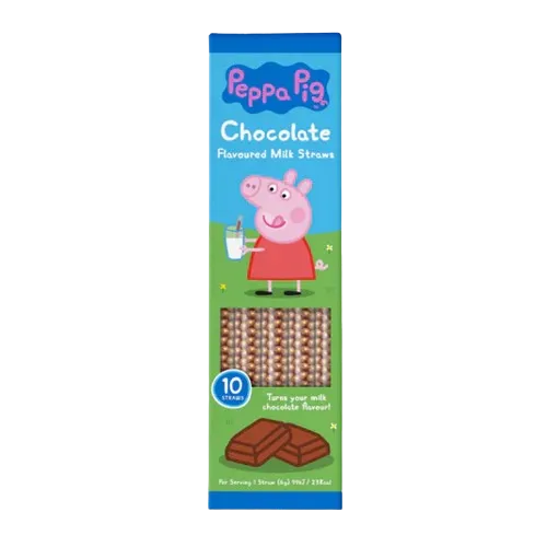 Peppa Pig Chocolate Flavoured Straws 60g