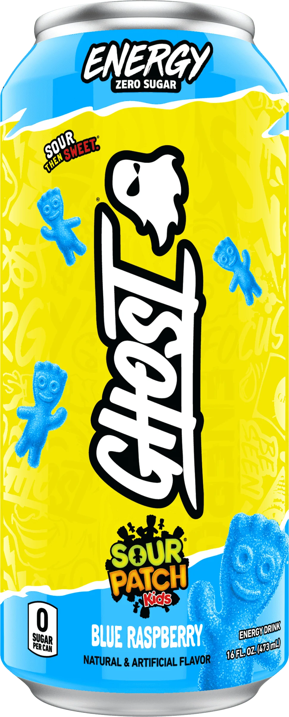 Ghost Energy Sour Patch Kids Blue Raspberry Zero Sugar - 473ml