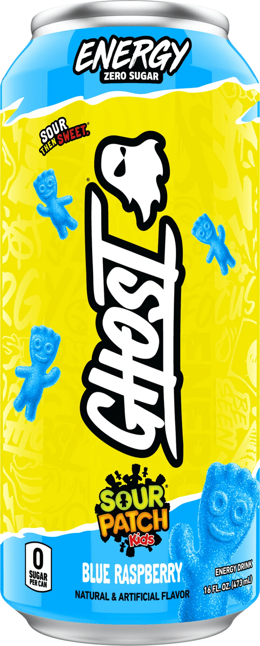 Ghost Energy Sour Patch Kids Blue Raspberry Zero Sugar - 473ml