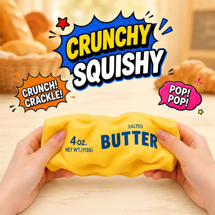 Crunchy Butter Stick Squishy Stress Toy - Assorted