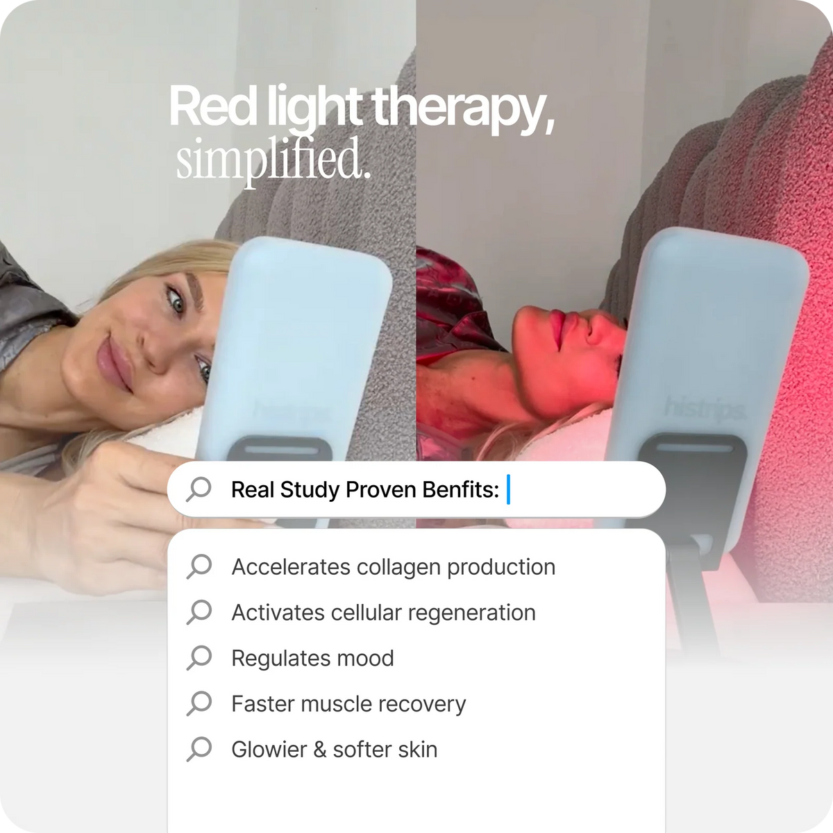 histrips Red & Infrared Light Panel