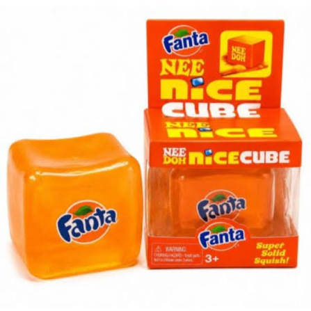 Orange Soda Jelly Ice Cube Squishy Toy