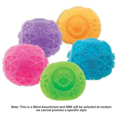Smiley Fuzzball Squishy Toy – Assorted