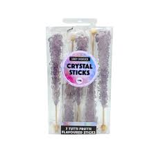 Tutti Frutti Crystal Candy Sticks - 110g - 5 Pack