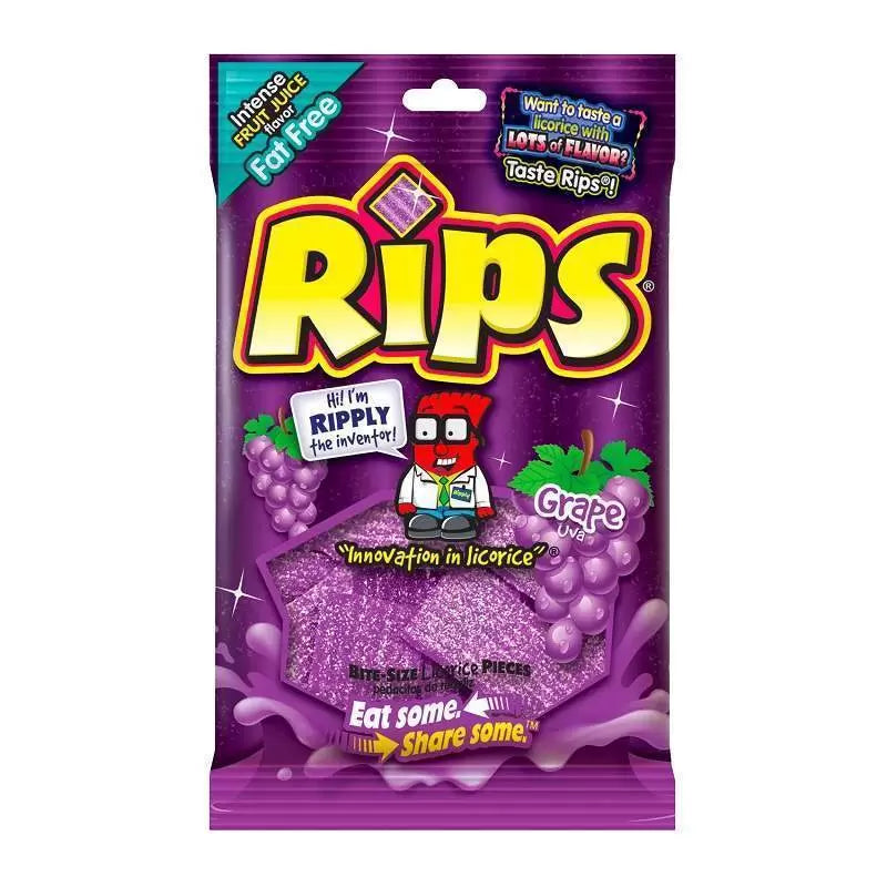 Rips Grape Licorice Bites 113g