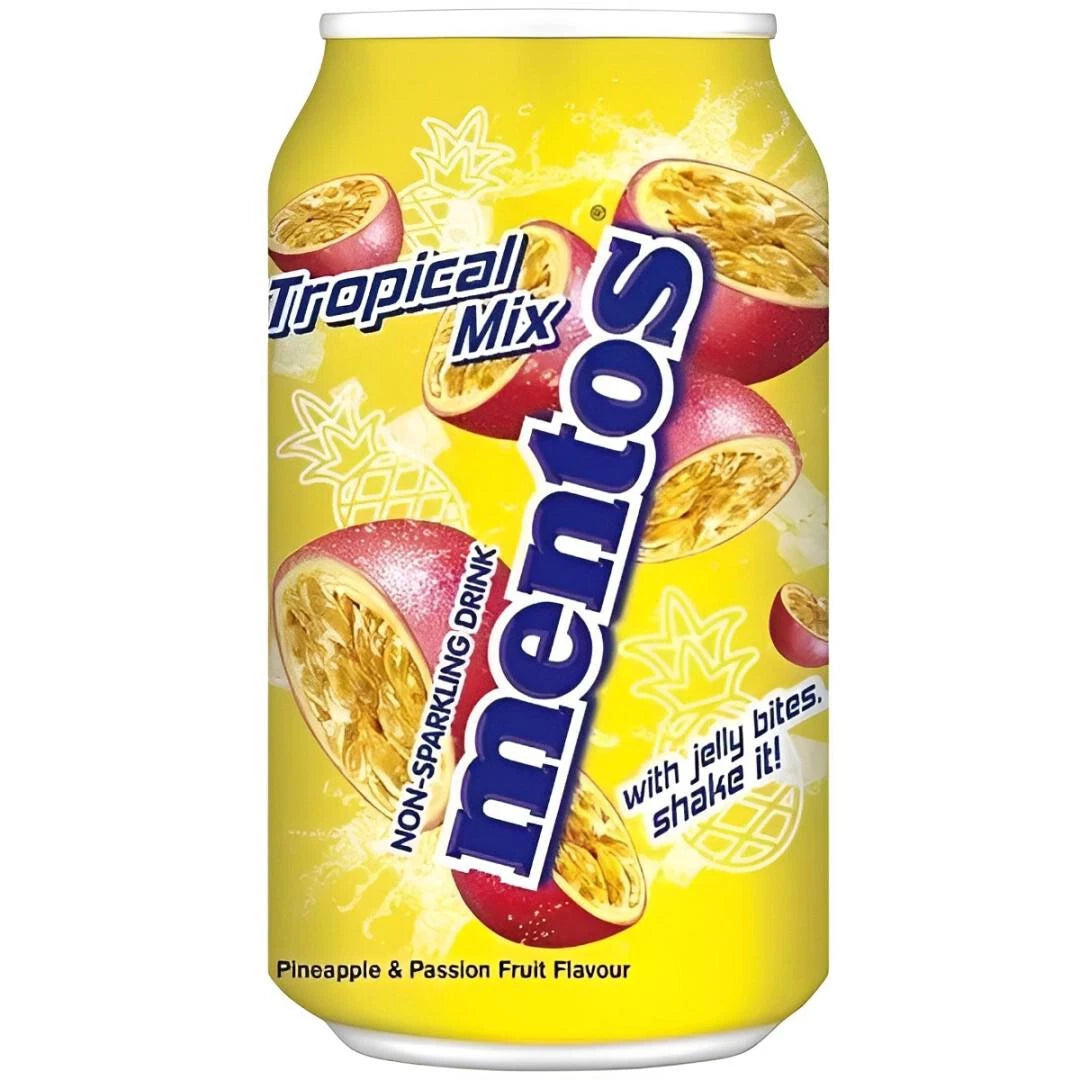 Mentos Tropical Mix Non-Sparkling Drink with Jelly Bites - 340ml