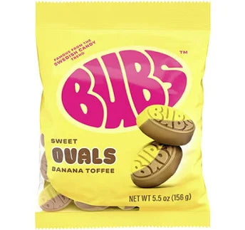 Bubs Sweet Ovals Banana Toffee Candy Bag - 156g