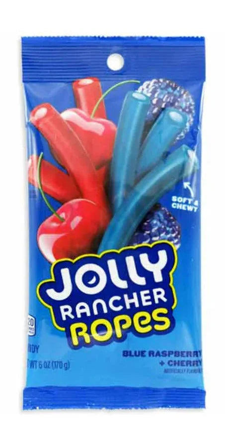 Jolly Rancher Blue Raspberry Cherry Ropes - 170g